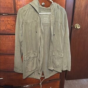 Women's Olive Green Hooded Jacket